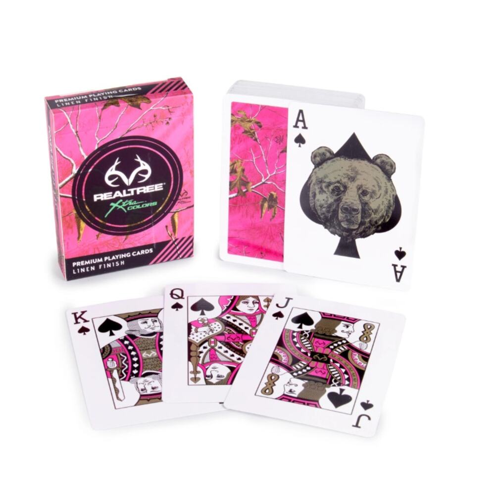 Brybelly Realtree Pink Paradise Camouflage Playing Cards Linen Finish Camo New